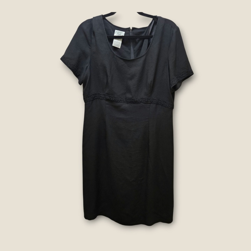 Laura Ashley Little‎ Black Dress UK 16 EUR 42 USA 12 Sheath Career Cocktail